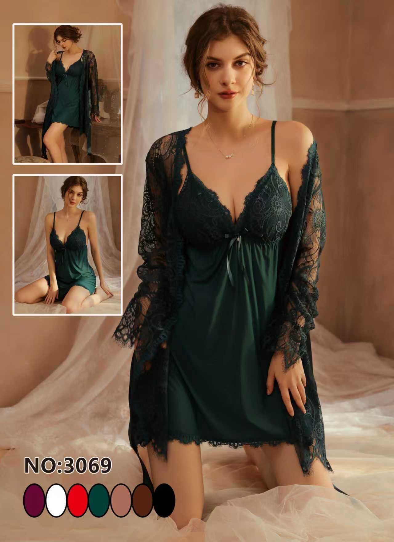 Premium padded silky night dress