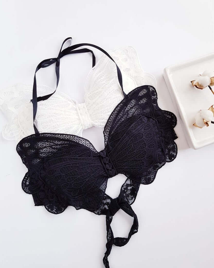 Butterfly 🦋 Style Fashion Bralette – Lace Halter Bra | FiftyShades