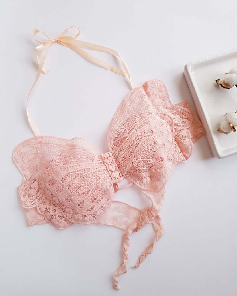 Butterfly 🦋 Style Fashion Bralette – Lace Halter Bra | FiftyShades