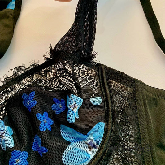 FLORAL NET BRA