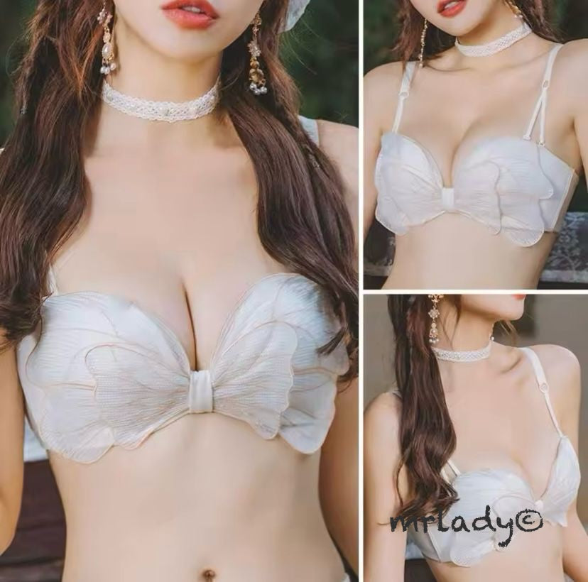 Butterfly Fancy Thin Pad Bra Set