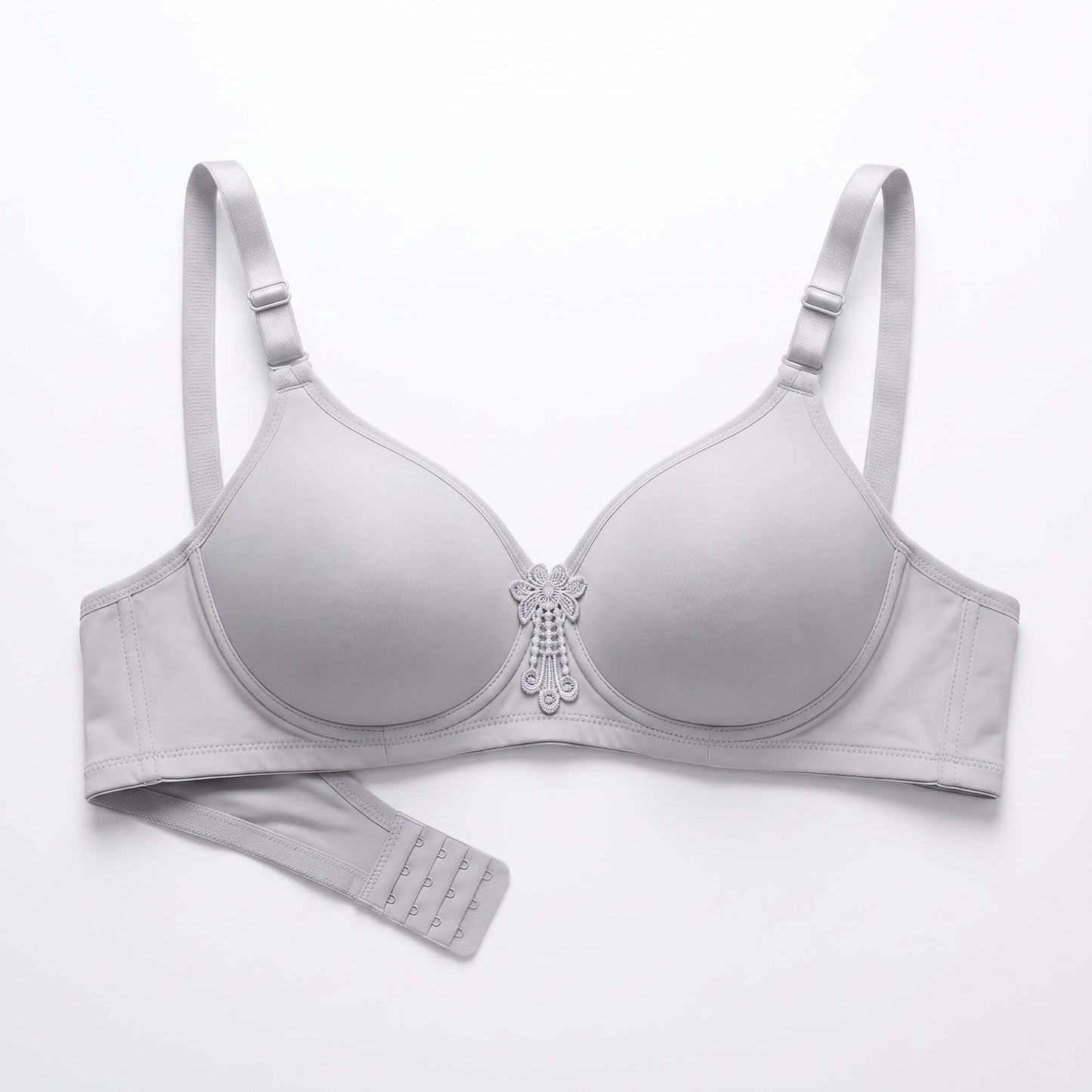 Pack of 2 Women's Lightly Padded Wire-Free Everyday Bra – Pearl Floral Detail | FiftyShades