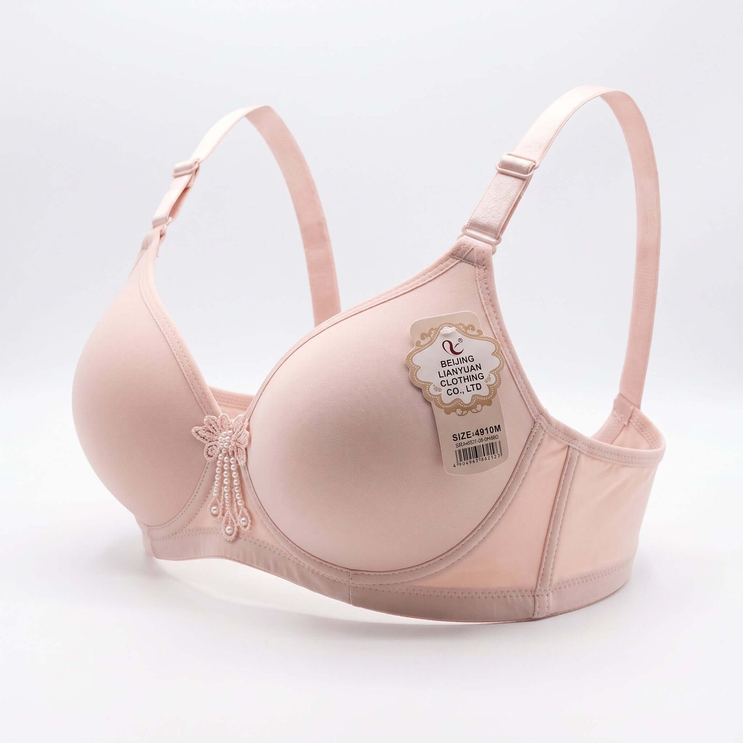 Pack of 2 Women's Lightly Padded Wire-Free Everyday Bra – Pearl Floral Detail | FiftyShades