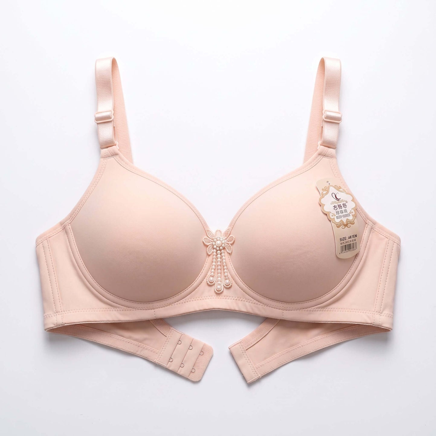 Pack of 2 Women's Lightly Padded Wire-Free Everyday Bra – Pearl Floral Detail | FiftyShades