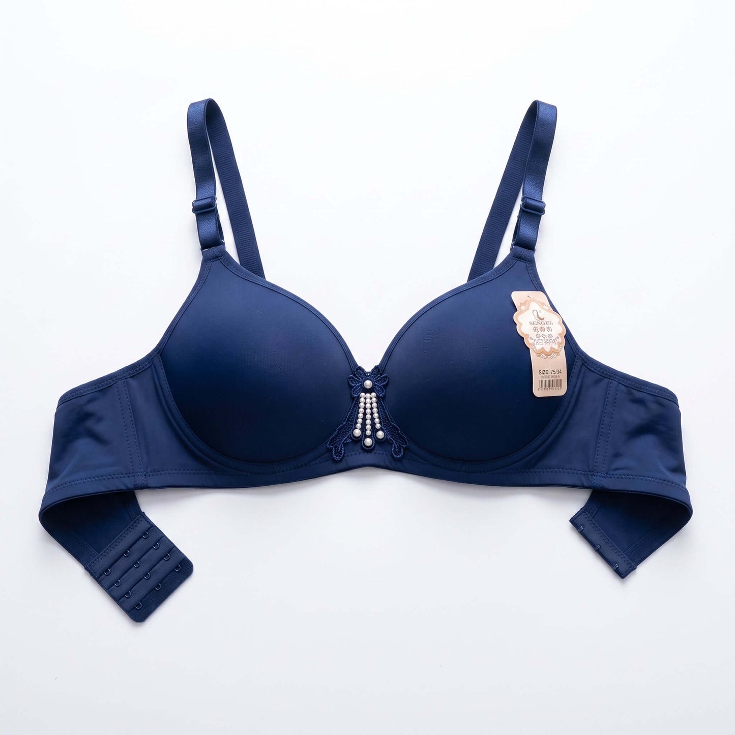 Pack of 2 Women's Lightly Padded Wire-Free Everyday Bra – Pearl Floral Detail | FiftyShades