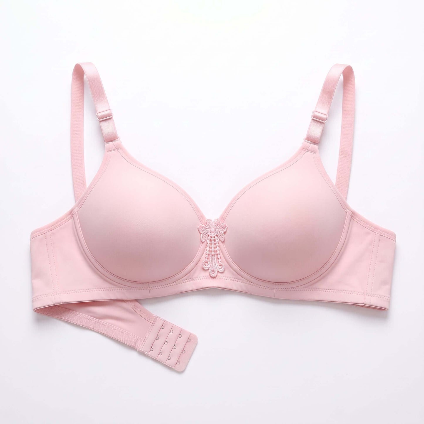 Pack of 2 Women's Lightly Padded Wire-Free Everyday Bra – Pearl Floral Detail | FiftyShades