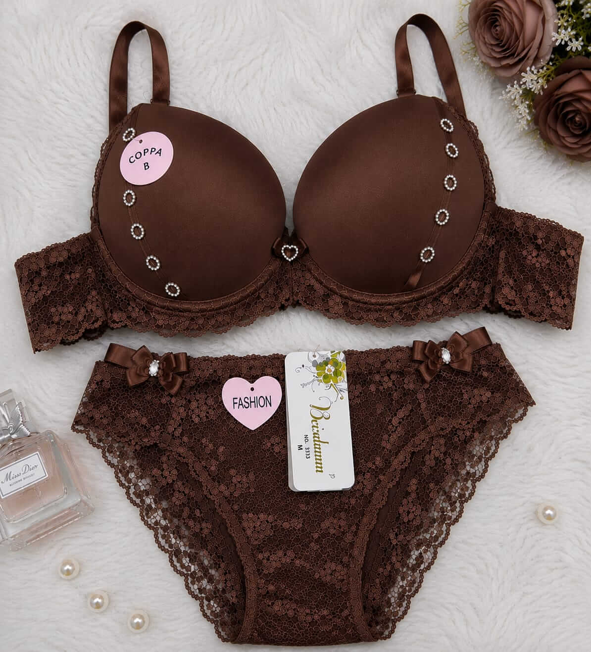 Pack of 3 Elegant Lace Push-Up Bra & Panty Set – Premium Comfort & Stylish Design | FiftyShades