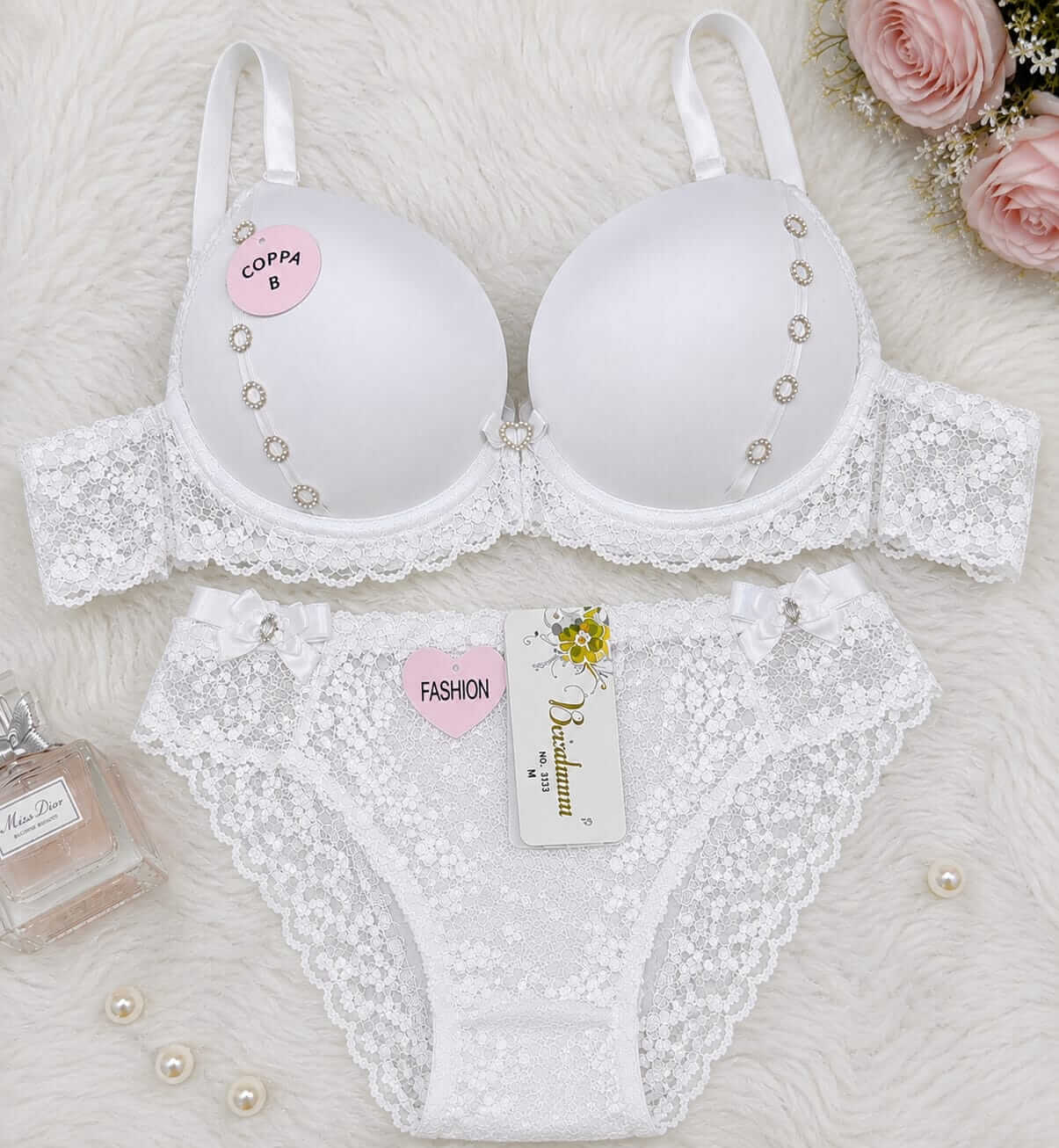 Pack of 3 Elegant Lace Push-Up Bra & Panty Set – Premium Comfort & Stylish Design | FiftyShades