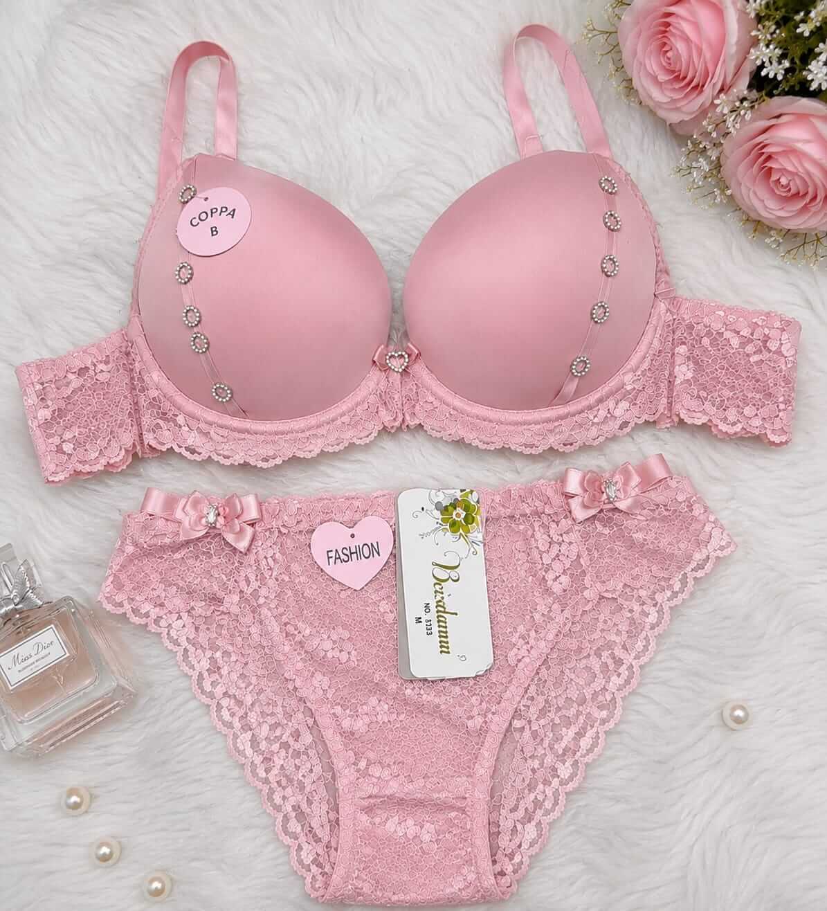 Pack of 3 Elegant Lace Push-Up Bra & Panty Set – Premium Comfort & Stylish Design | FiftyShades