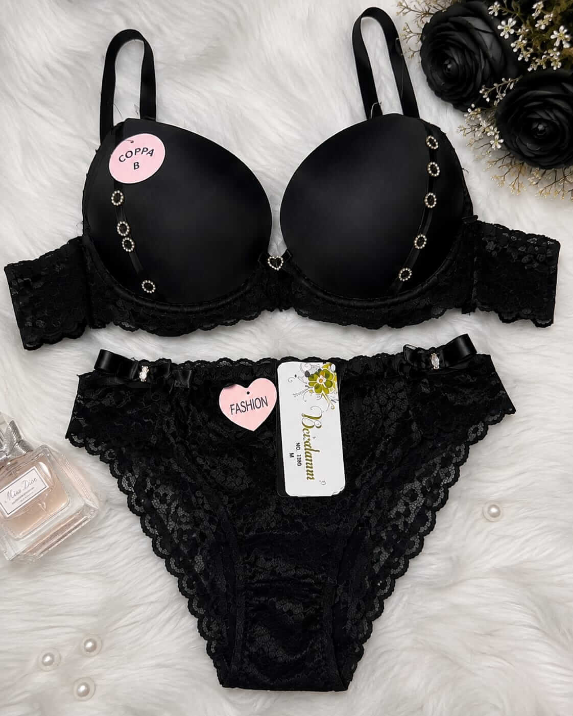 Pack of 3 Elegant Lace Push-Up Bra & Panty Set – Premium Comfort & Stylish Design | FiftyShades