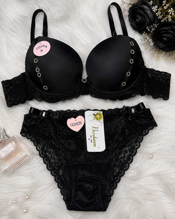 Pack of 3 Elegant Lace Push-Up Bra & Panty Set – Premium Comfort & Stylish Design | FiftyShades