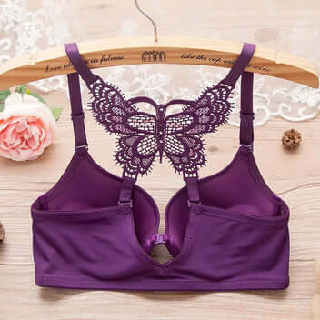 Double Padded Butterfly Bra & Panty Set – Push-Up Lace Lingerie | FiftyShades