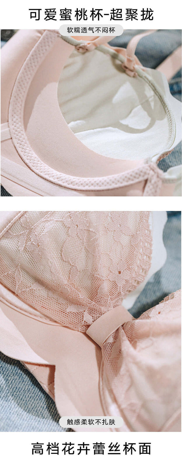 Bow Style Lace Padded Bra – Non-Wired Beautiful Design | FiftyShades