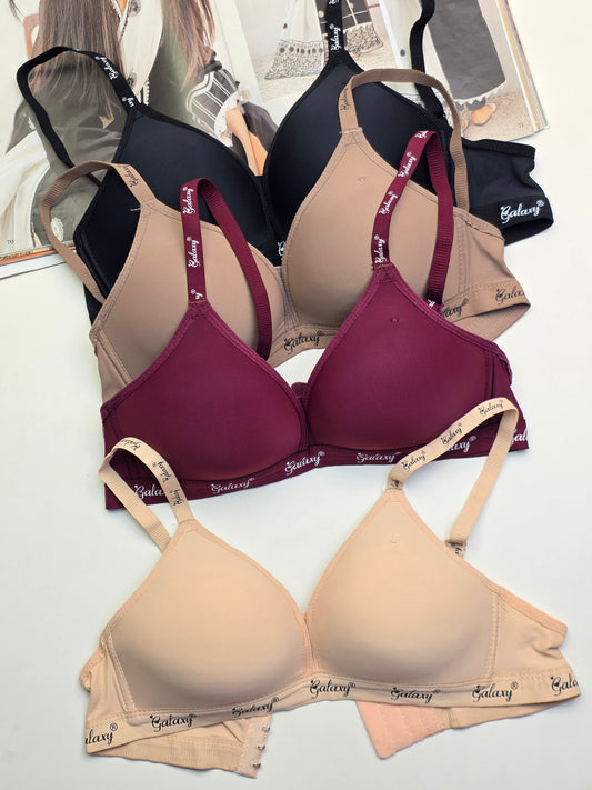 (32-38)B Seamless Thin-Pad Non-Wire Bra & Panty Pair(R4)